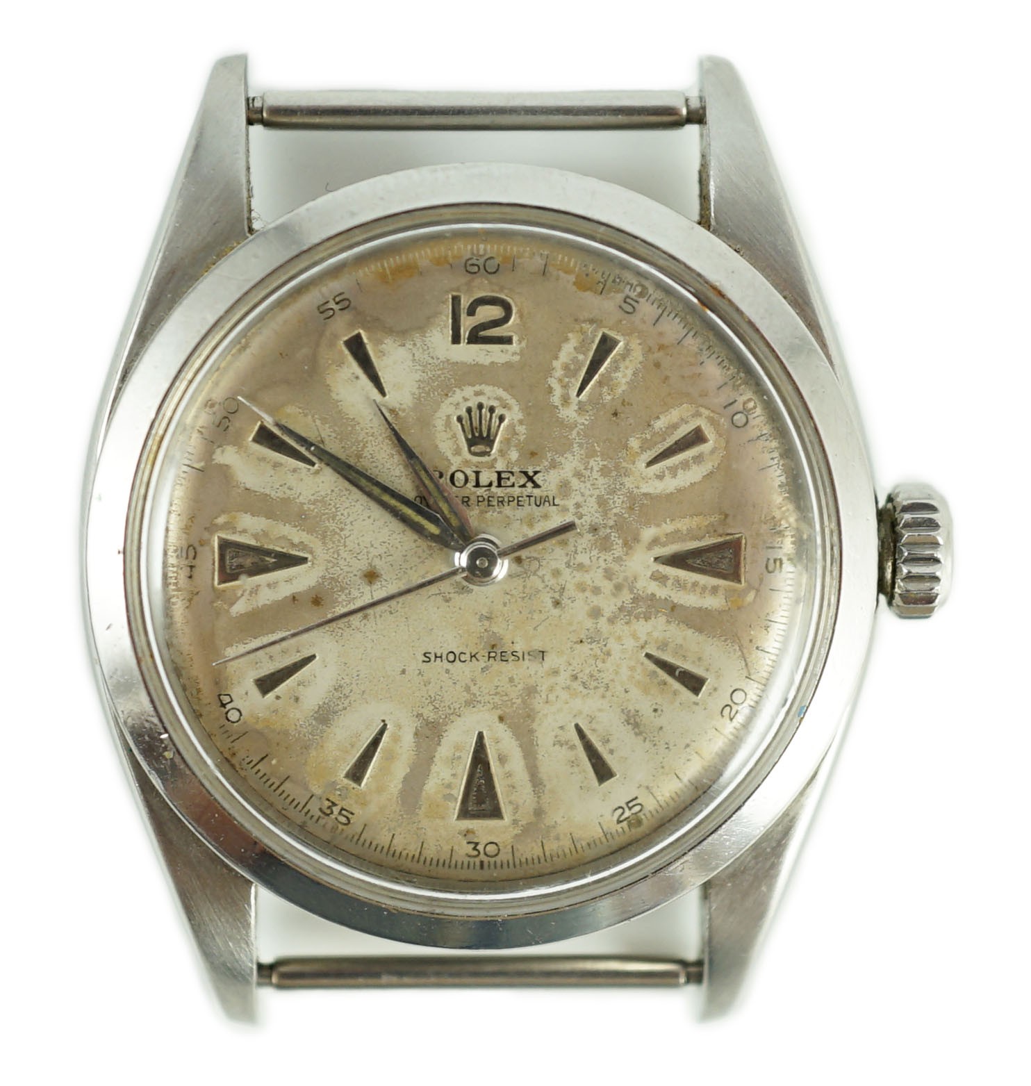 A gentleman's 1950's stainless steel Rolex Oyster Perpetual wrist watch